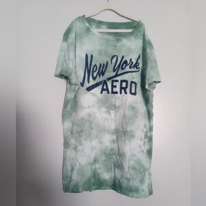 Aeropostale Green Tie-Dye Crew Neck